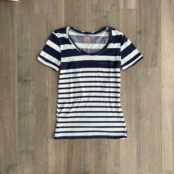 BOGO Nollie Navy and White Striped T-Shirt - Picture 2 of 7